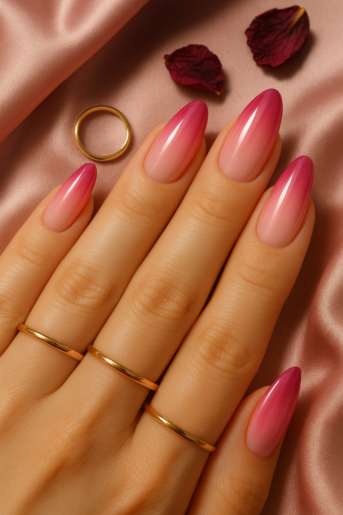 Pink Ombre Nails