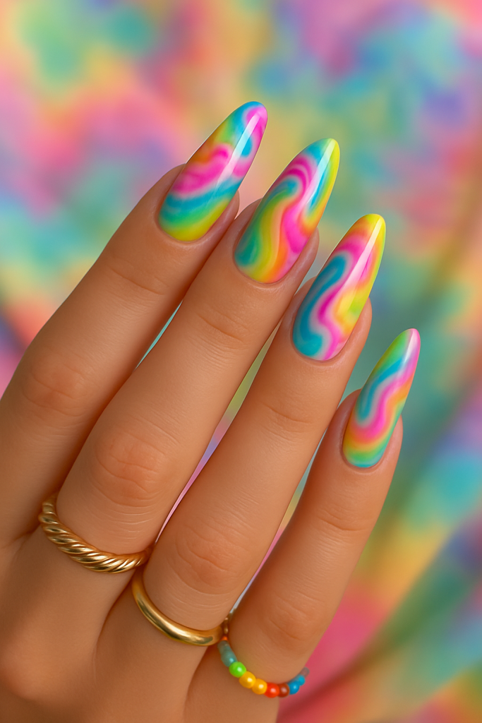 Tie-Dye Nail Art