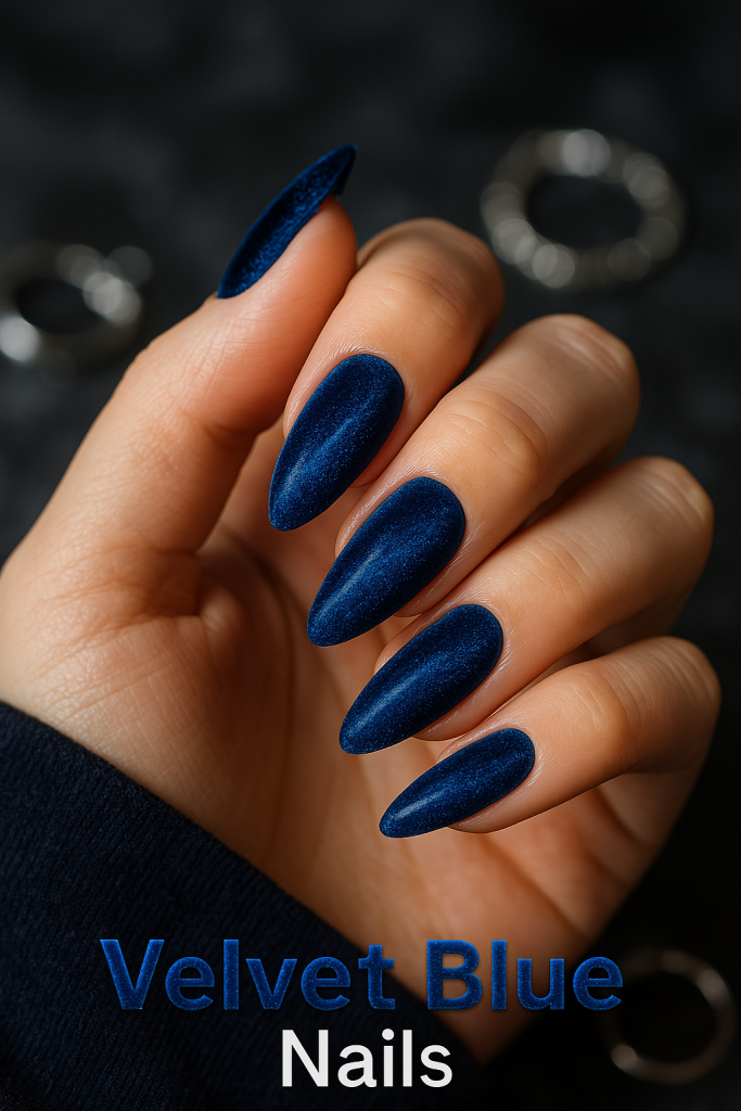 Velvet Blue Nails