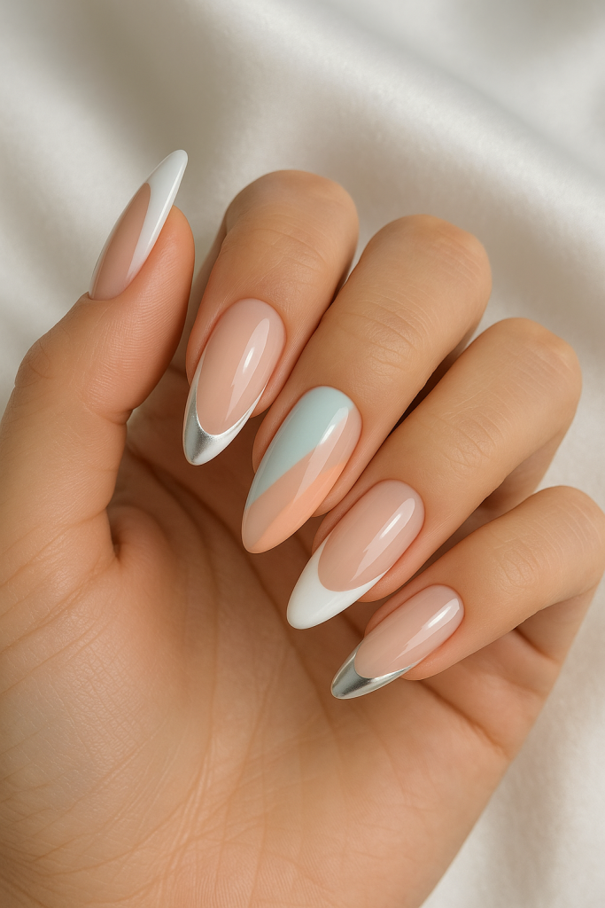 White French Tips with a Twist
