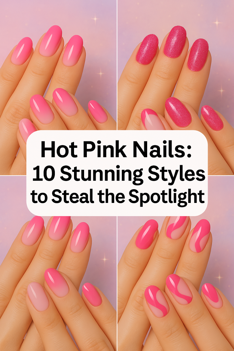 hot pink nails
