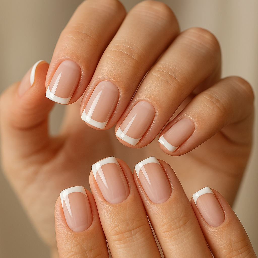 Classic French Short Square Nails