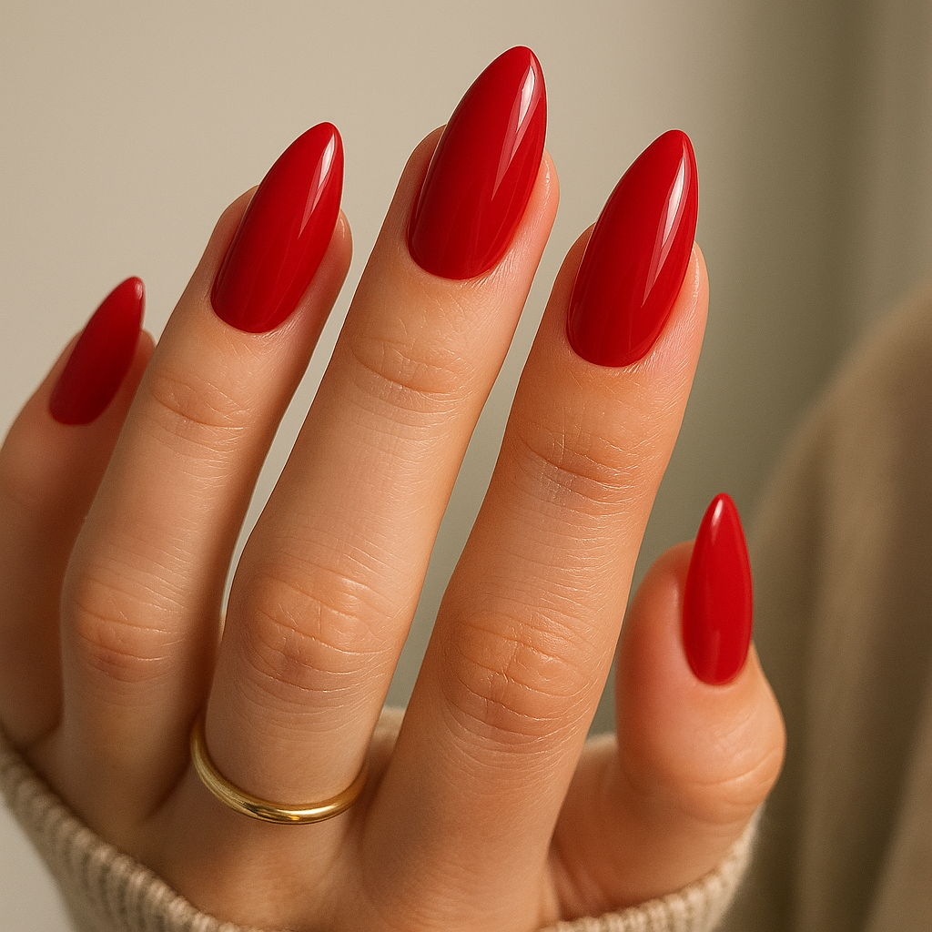 Red Almond Nails