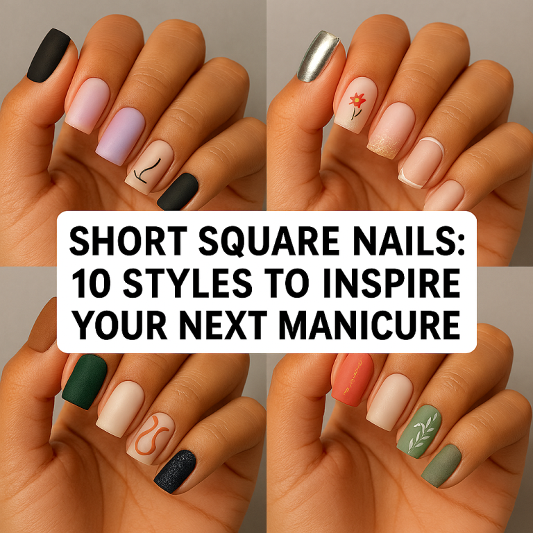 Short Square Nails 10 Styles to Inspire Your Next Manicure